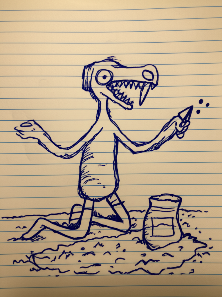 Work the dirt ground.