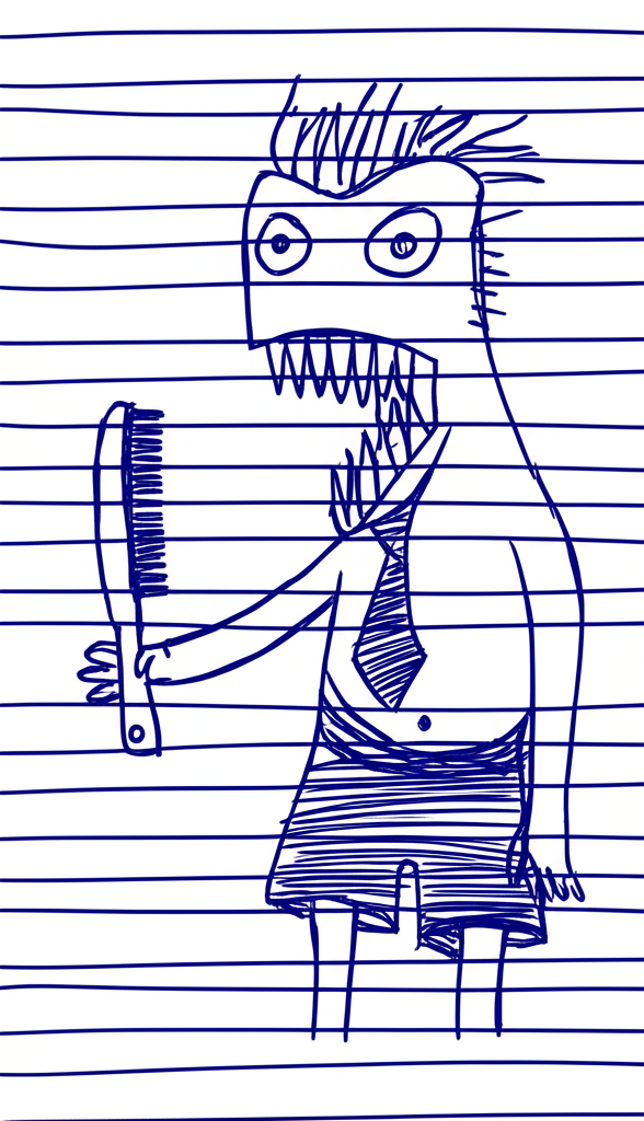 Ready for hair brush.