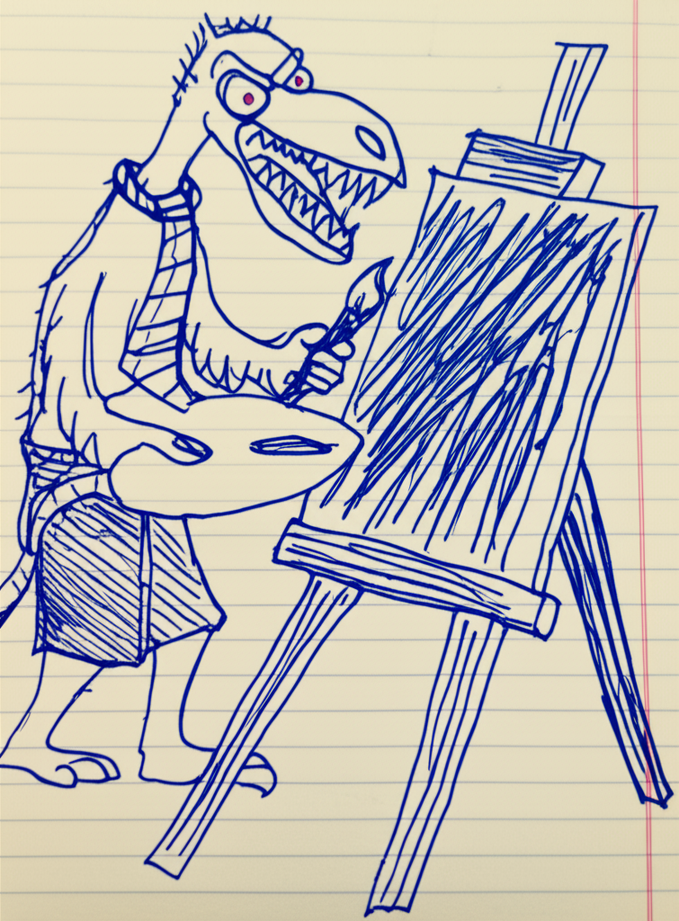 Paint smudges & smear.